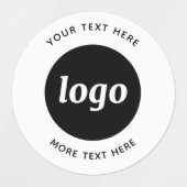Étiquettes Logo Simple Avec Entreprise Texte (Design 1)