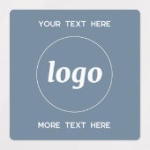 Étiquettes Logo Simple Avec Texte Business Dusty Blue (Design 1)