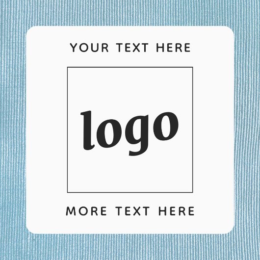 Étiquettes Logo Simple Avec Texte Entreprise