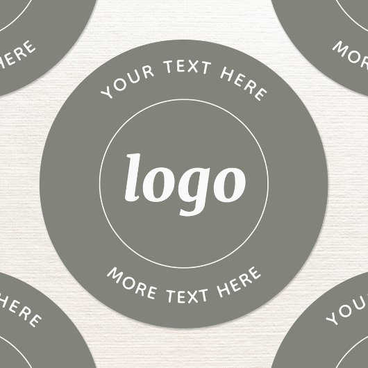 Étiquettes Logo Simple Avec Texte Professionnel Sage Vert