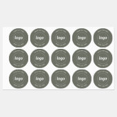 Étiquettes Logo Simple Avec Texte Professionnel Sage Vert (Feuille)