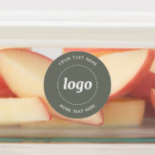 Étiquettes Logo Simple Avec Texte Professionnel Sage Vert (Apposé)