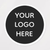 Étiquettes Logo simple Marque commerciale Noir Blanc (Design 1)