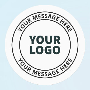 Étiquettes Logo téléchargé + Texte circulaire modifiable