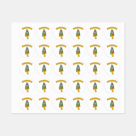 Étiquettes Lord Krishna (Feuille)