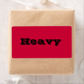 Étiquettes lourds en rouge (En situation)