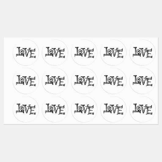 Étiquettes Love graffiti (Feuille)