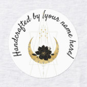 Étiquettes Lune géométrique fabriquée à la main par le Étique (Design 1)