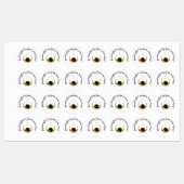 Étiquettes Lune géométrique fabriquée à la main par le Étique (Feuille)