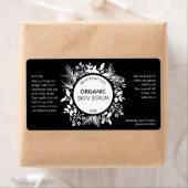 Étiquettes Lush Leaf noir et blanc (En situation)