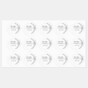 Étiquettes M. & Mme Autocollants