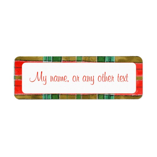 Étiquettes MAC BAIN TARTAN .75"x2.25" (Devant)