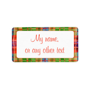 ÉTIQUETTES MAC RAE TARTAN 1,25" x 2,375"