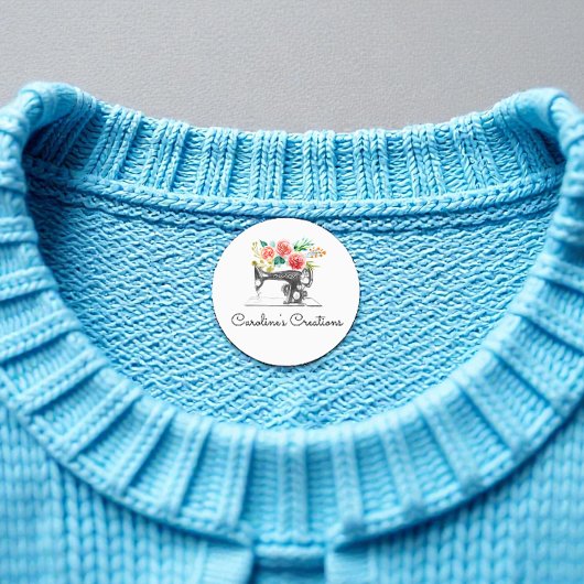 Étiquettes Machine à coudre Noir Blanc Seamstress Tailor