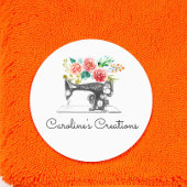 Étiquettes Machine à coudre Noir Blanc Seamstress Tailor