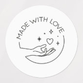 Étiquettes Made with love (Design 1)