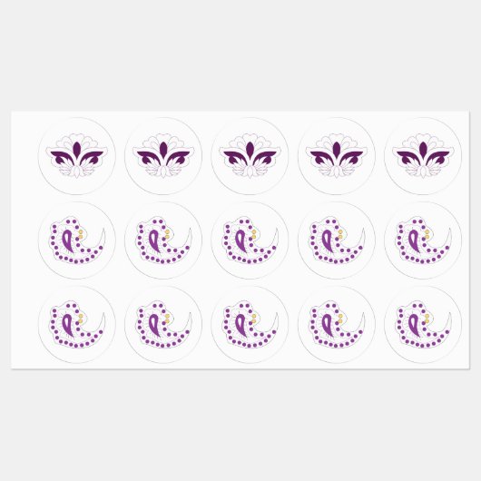 Étiquettes Magenta rouge décoratif (Feuille)