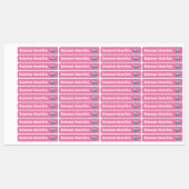 Étiquettes maigres pour stylos - Roller Disco rose (Feuille)