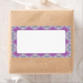 ÉTIQUETTES MAILLÉ ARGYLE LILAS 2"x3,75" (En situation)
