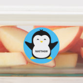 Étiquettes Manchot de couleur et nom personnalisés (Apposé)