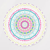 Étiquettes mandala coloré (Design 2)