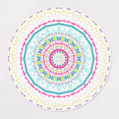 Étiquettes mandala coloré (Design 1)