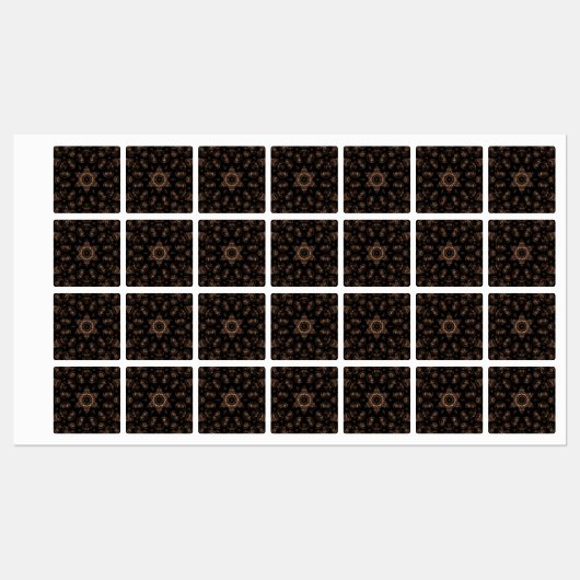 Étiquettes Mandala de l'âge de bronze (Feuille)