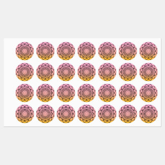Étiquettes Mandala rose - Mandalaart