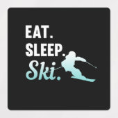 Étiquettes Mangez Sleep Ski Ski Skier Snowboard Sports d'hive (Design 2)