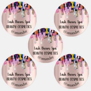 Étiquettes Maquillage Artiste Lash Broches Logo Nails Personn