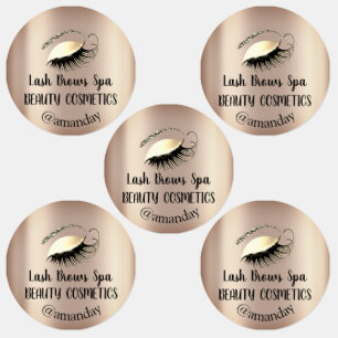 Étiquettes Maquillage Artiste Lash Broches Logo Personnalisé 