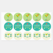 Étiquettes Marges et Matrimony Beach Bachelorette (Feuille)