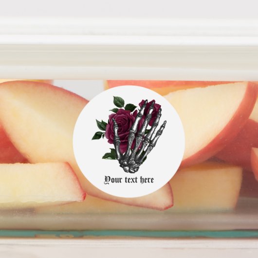 Étiquettes Mariage gothique floral de Bourgogne (Apposé)