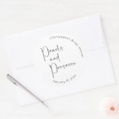 Étiquettes mariage moderne perles et prosecco (Enveloppe)