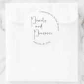 Étiquettes mariage moderne perles et prosecco (Sac)