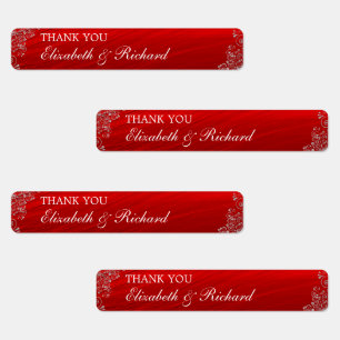 Étiquettes Mariage Ruby Red Merci Lip Balm