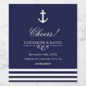 Étiquettes marins et blancs du vin nautique (Étiquettes simples)