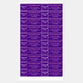 Étiquettes Marque commerciale minimale sur un rectangle viole (Feuille)