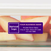 Étiquettes Marque commerciale minimale sur un rectangle viole (Apposé)