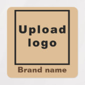 Étiquettes Marque commerciale sur Carré Brown léger (Design 1)