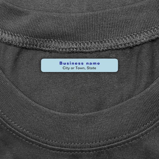 Étiquettes Marque d'affaires sur le rectangle bleu clair Fer 