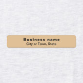Étiquettes Marque d'affaires sur un rectangle Brown clair (Design 1)