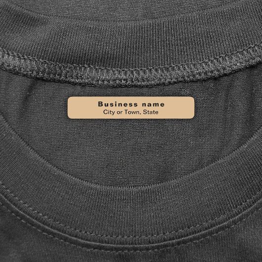 Étiquettes Marque d'affaires sur un rectangle Brown clair