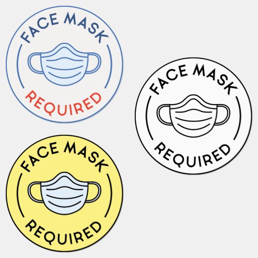 Étiquettes Masque de visage requis (Groupe)