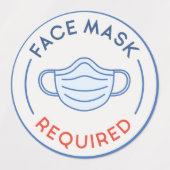 Étiquettes Masque de visage requis (Design 1)