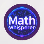 Étiquettes Math Enseignant Math Whisperer (Design 2)