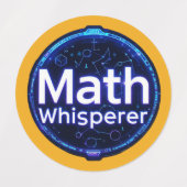 Étiquettes Math Enseignant Math Whisperer (Design 1)