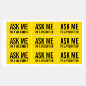 Étiquettes Me demander | Badge volontaire jaune (Feuille)