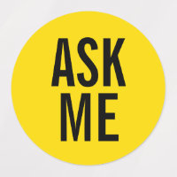 Me demander | Badge volontaire jaune