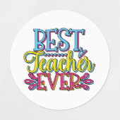 Étiquettes Meilleur enseignant jamais (Design 1)